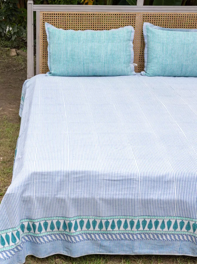 Aakar Block Printed Cotton Bedsheet