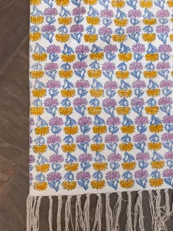 Abha Block Printed Cotton Dhurrie Rug