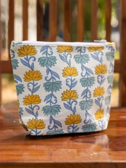 Abhyuday Hand Block Print Cotton Travel Pouch