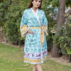 Adbhut Block Printed Luxury Cotton Bath Robe