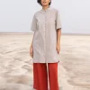 Adrija Cotton Tunic Shirt Dress