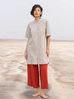 Adrija Cotton Tunic Shirt Dress