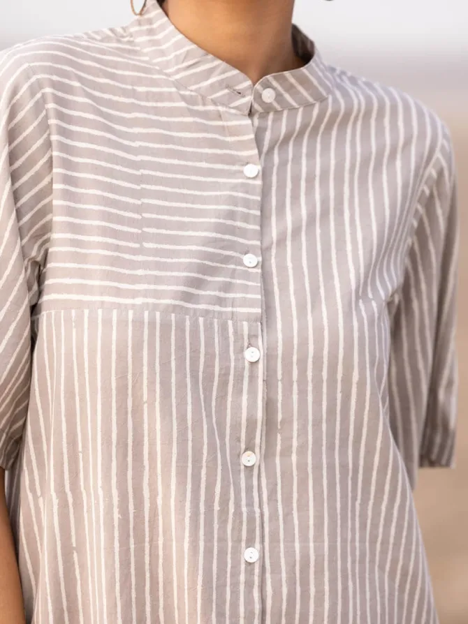 Adrija Cotton Tunic Shirt Dress