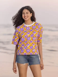 Advaya Hand Block Printed T-shirt