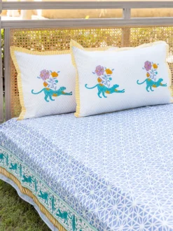Ajooba Block Printed Cotton Bedsheet