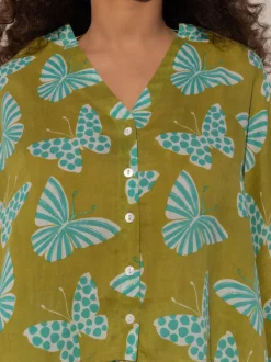 Alia Hand Printed Poncho Top