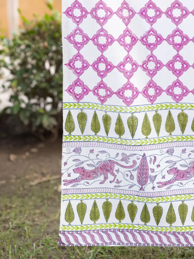 Alpana Hand Block Printed Cotton Curtain
