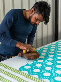 Amaltas Block Printed Cotton Quilt