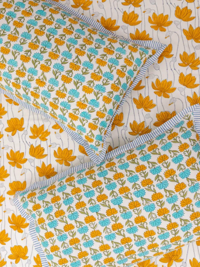 Ambuja Hand Block Printed Cotton Bed Sheet