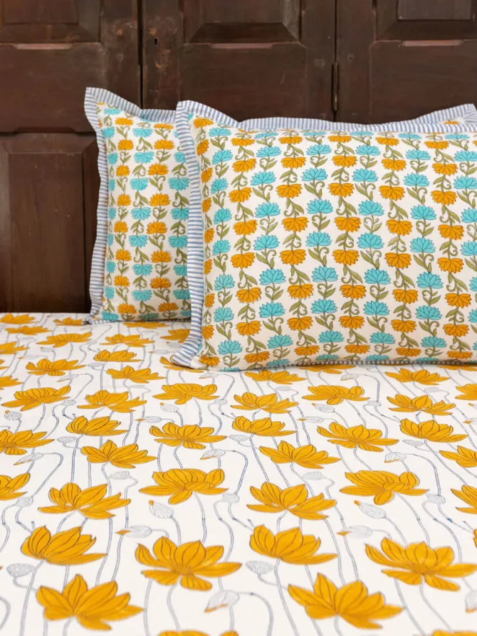 Ambuja Hand Block Printed Cotton Bed Sheet