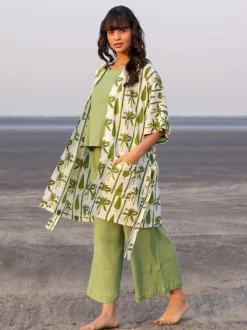 Amore Block Printed Kimono Jacket