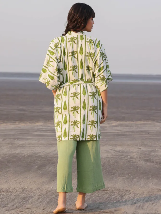 Amore Block Printed Kimono Jacket