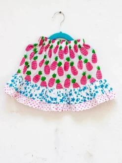 Ananaas Organic Cotton Block Printed Double Layered Skirt