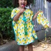 Ananaas Organic Cotton Block Printed Kaftan for Kids