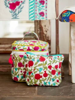 Anar Block Printed Cotton Vanity Case