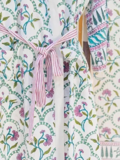 Anokhi Block Printed Luxury Cotton Bath Robe