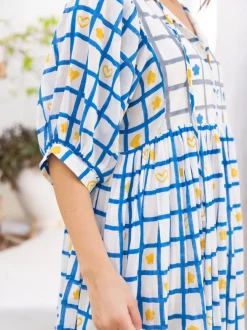 Archie Hand Block Printed Cotton Maxi Dress
