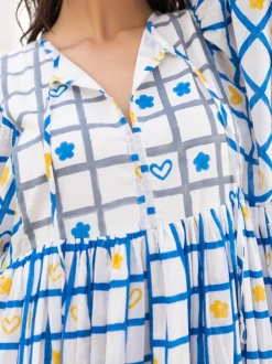 Archie Hand Block Printed Cotton Maxi Dress