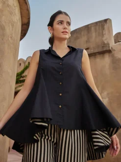 Argan Sleeveless Asymmetrical Top