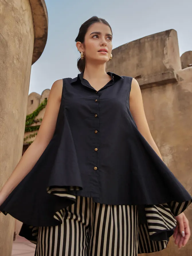 Argan Sleeveless Asymmetrical Top