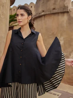 Argan Sleeveless Asymmetrical Top