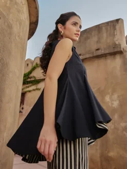 Argan Sleeveless Asymmetrical Top