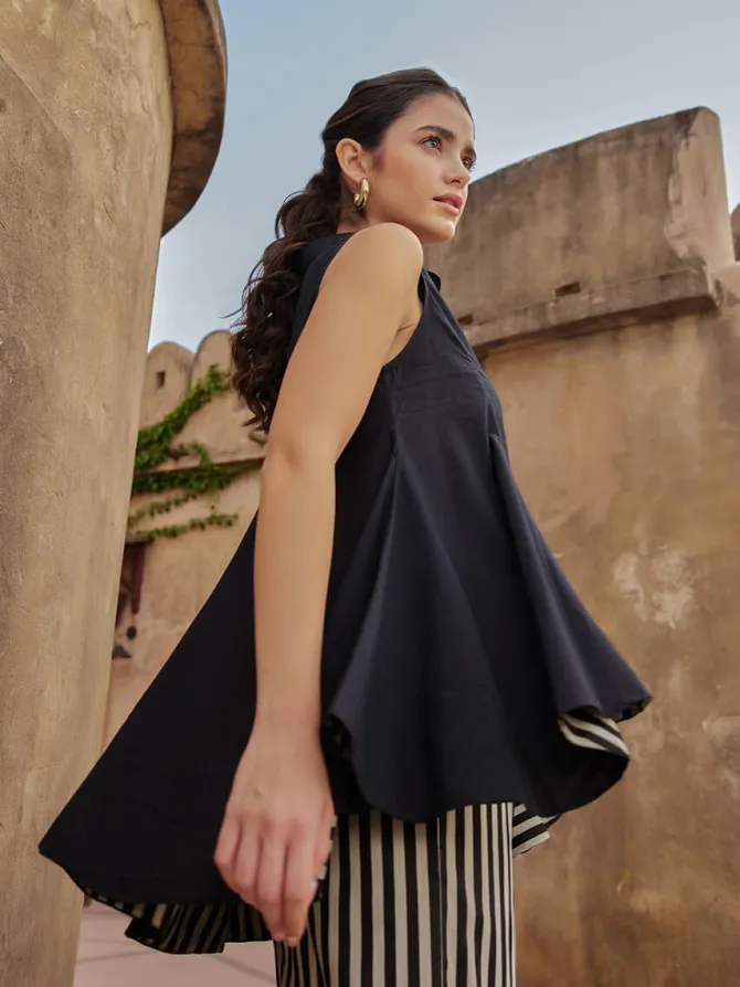 Argan Sleeveless Asymmetrical Top