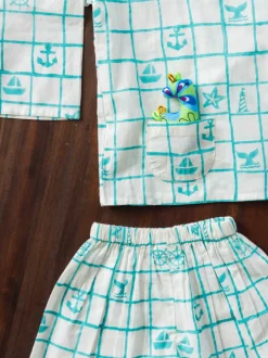 Atlas Organic Cotton Block Printed Angrakha Set