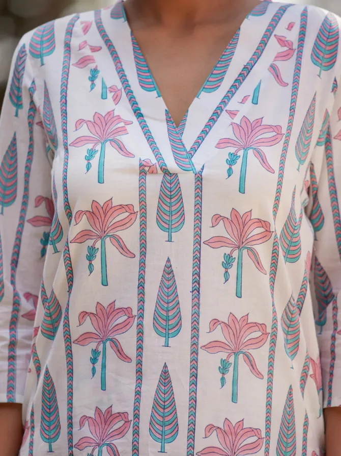 Atrani Block Printed Cotton Kurta