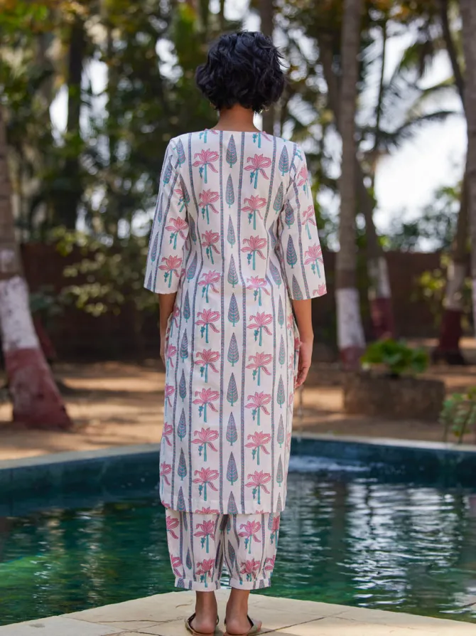 Atrani Block Printed Cotton Kurta