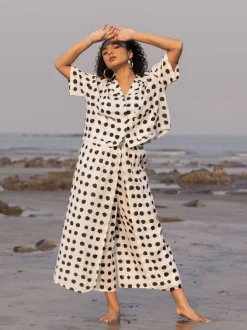 Audrey Black Polka Co-ord Set of 2
