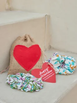Bag of 3 - Bloom Cotton Scrunchies