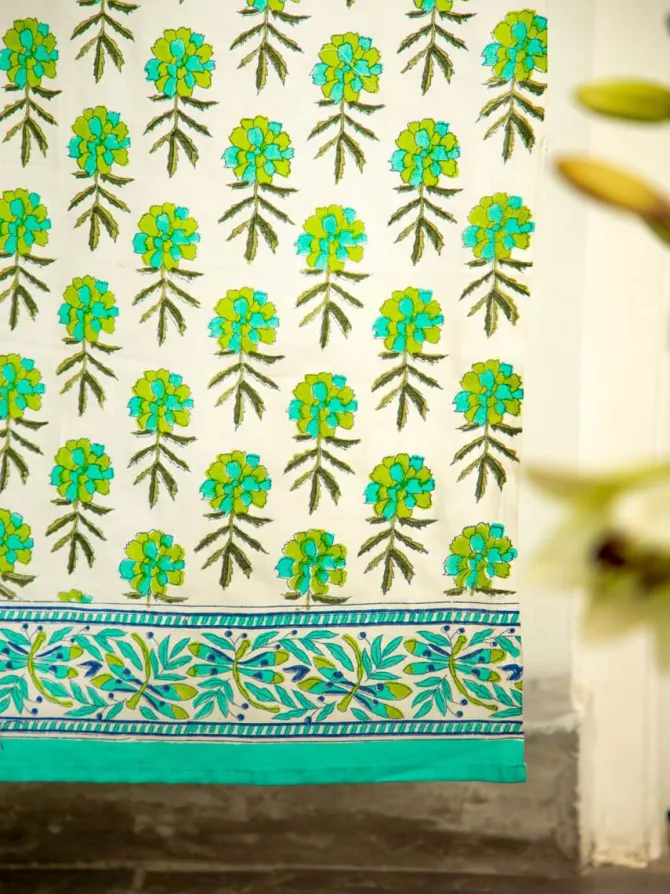 Bahaar Block Printed Cotton Curtain