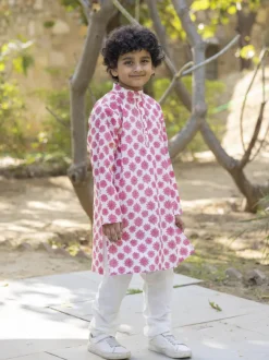 Barfi Organic Cotton Block Printed Long Kurta