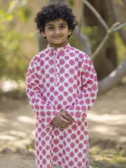 Barfi Organic Cotton Block Printed Long Kurta