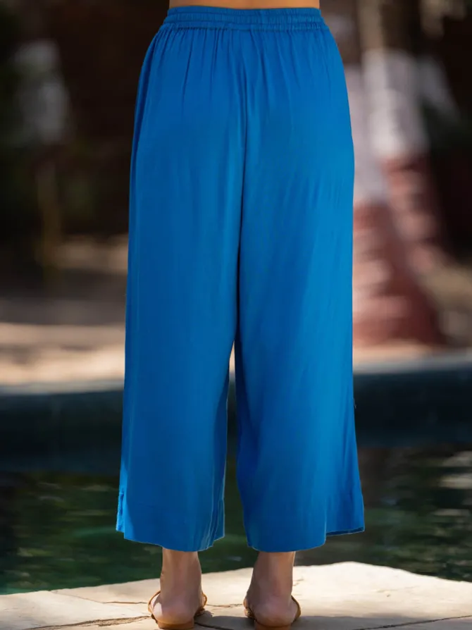 Beach Solid Blue Co-ord Set of 2