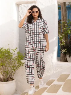 Bella Block Printed Cotton Co-ord Set of 2