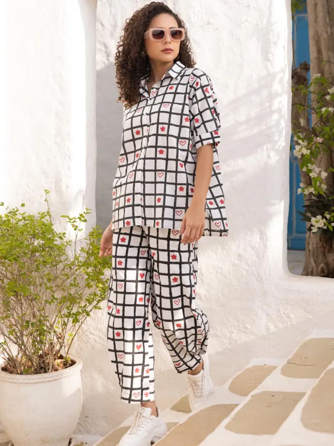 Bella Block Printed Cotton Co-ord Set of 2