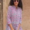 Bhavya Floral Printed Slub Shirt