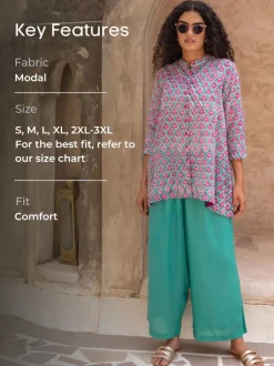 Bhavya Floral Printed Slub Shirt