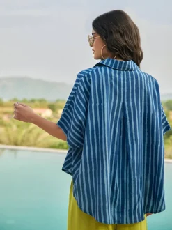 Biru Poncho Shirt