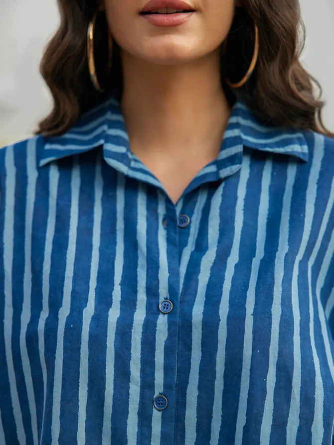 Biru Poncho Shirt