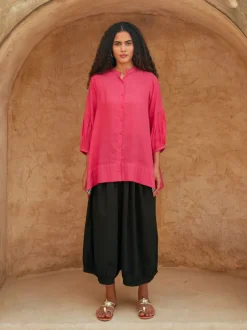 Black Cotton Aladdin Pants