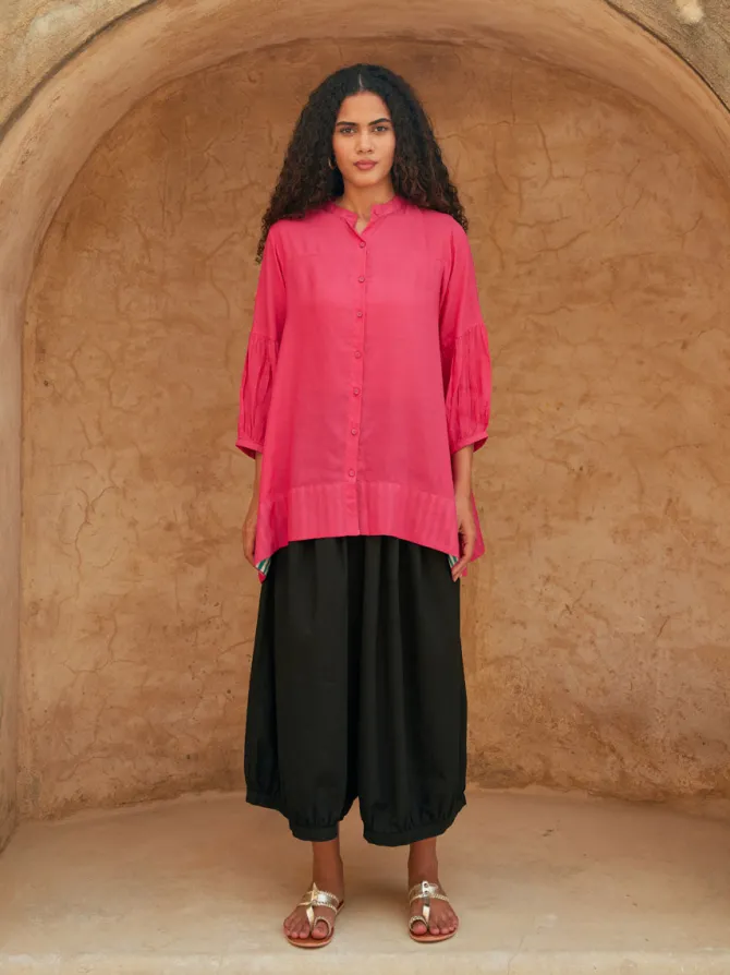 Black Cotton Aladdin Pants