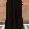 Black Crinkled Skirt