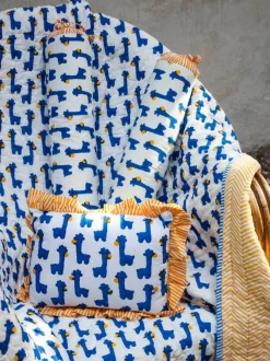 Blue Giraffe Organic Cotton Infant Pillow Cover