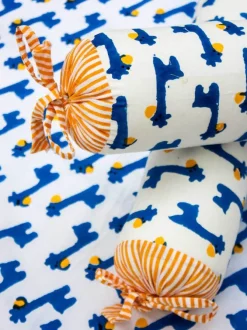 Blue Giraffe Organic Cotton Infant Bolster Cover - Set of 2