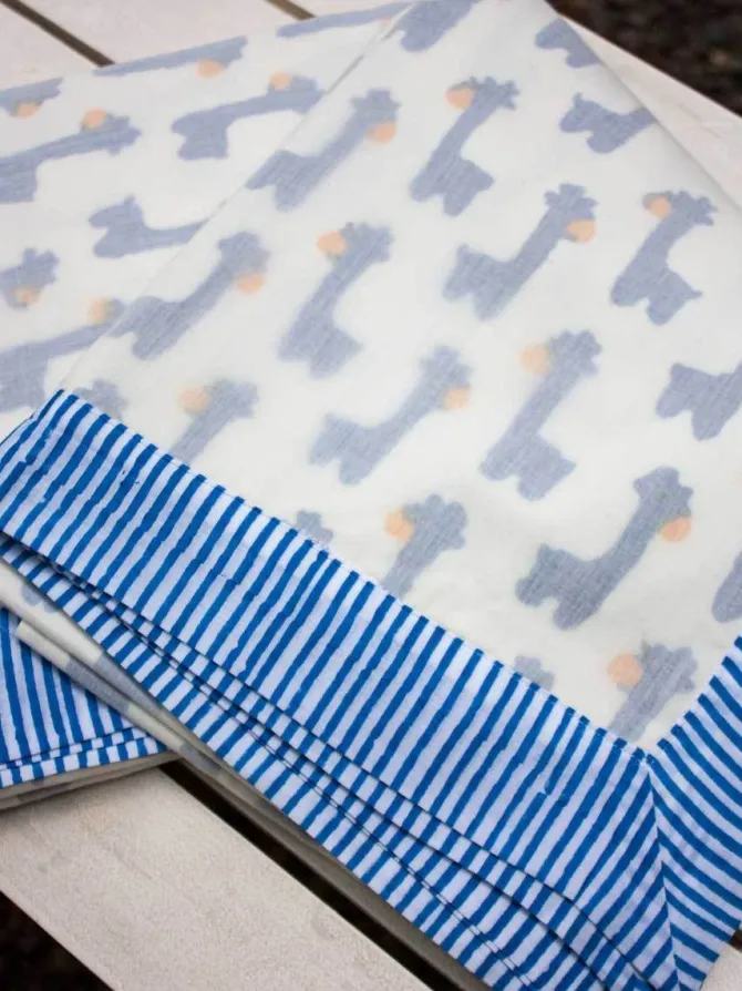 Blue Giraffe Organic Cotton Dohar for Infants