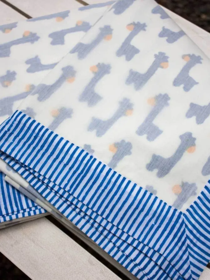 Blue Giraffe Organic Cotton Dohar