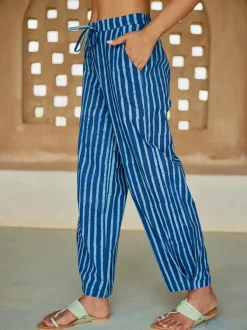 Blue Mirage Pleated Pants